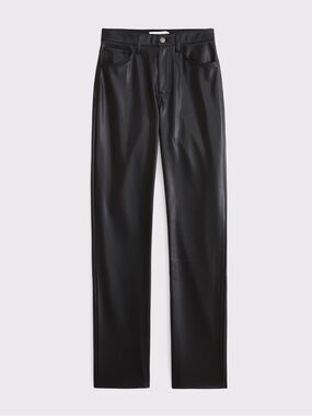 Abercrombie & Fitch 90’s Straight Ultra High Rise Faux Leather Pants
